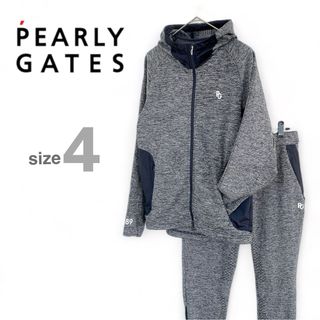 パーリーゲイツ(PEARLY GATES)のPEARLYGATES パーリーゲイツ　ゴルフウェア　セットアップ　グレー　4(ウエア)