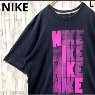 ナイキ(NIKE)のナイキ 半袖 Tシャツ デカロゴ ビッグロゴ スウォッシュ L ブラック(Tシャツ/カットソー(半袖/袖なし))