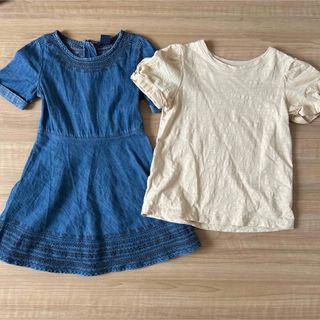 ギャップキッズ(GAP Kids)のgap デニムワンピース　トップス　110(ワンピース)