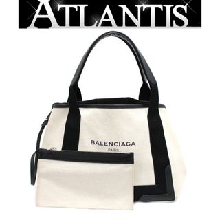 バレンシアガ(Balenciaga)のバレンシアガ BALENCIAGA ネイビーカバス トートバッグ キャンバス 黒 【64853】(トートバッグ)