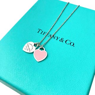 ティファニー(Tiffany & Co.)のティファニー ネックレス リターントゥ ダブル ハート ピンク SV925(ネックレス)