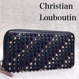 クリスチャンルブタン(Christian Louboutin)のChristian Louboutin パネトーネ ラウンドファスナー スタッズ(長財布)