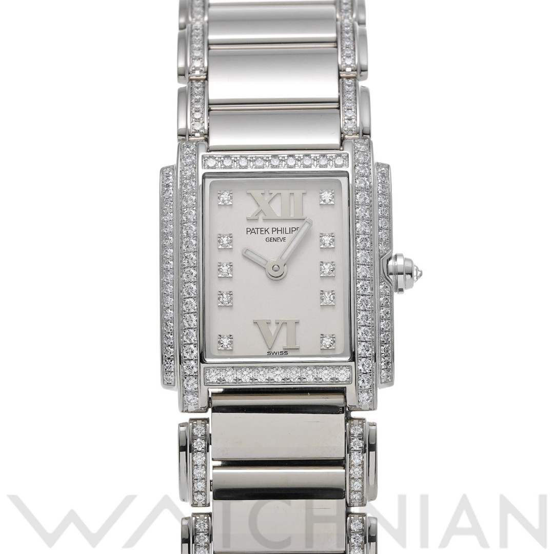 PATEK PHILIPPE(パテックフィリップ)の中古 パテック フィリップ PATEK PHILIPPE 4908/310G-011 シルバー /ダイヤモンド レディース 腕時計 レディースのファッション小物(腕時計)の商品写真