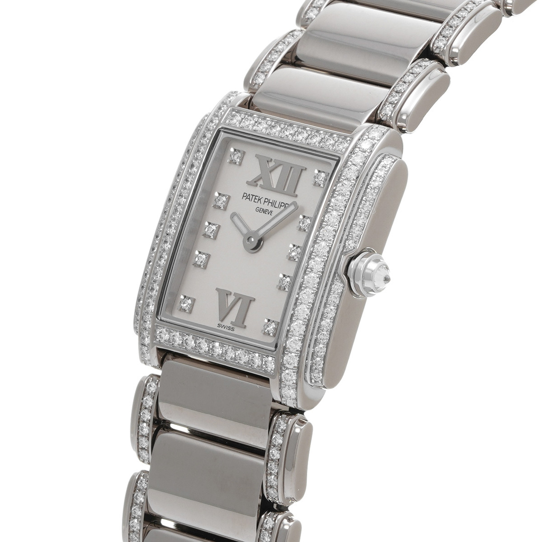 PATEK PHILIPPE(パテックフィリップ)の中古 パテック フィリップ PATEK PHILIPPE 4908/310G-011 シルバー /ダイヤモンド レディース 腕時計 レディースのファッション小物(腕時計)の商品写真