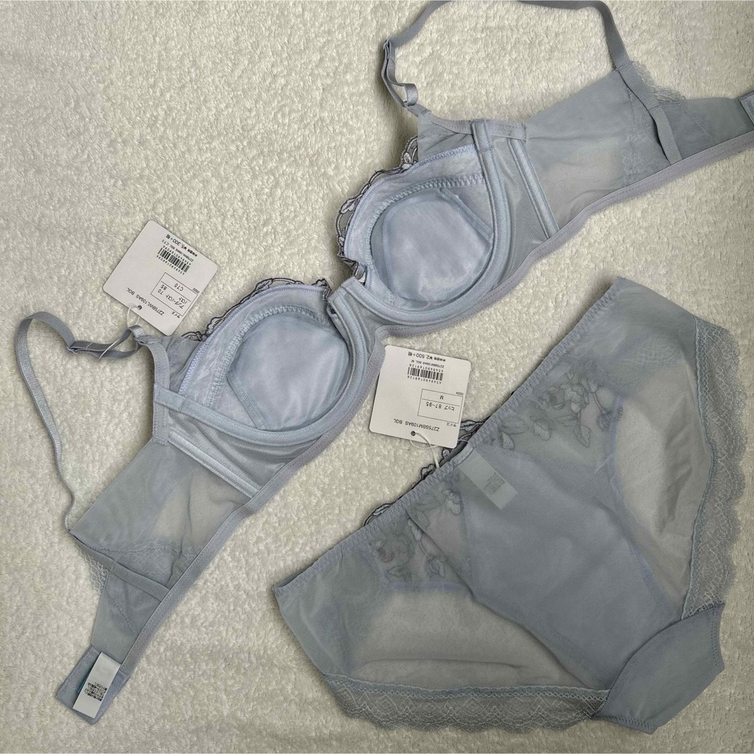 Chut! INTIMATES(シュットインティメイツ)のchut! ブルーグレー すっきりサイドシェイプC70ビキニM 完売 新品 レディースの下着/アンダーウェア(ブラ&ショーツセット)の商品写真