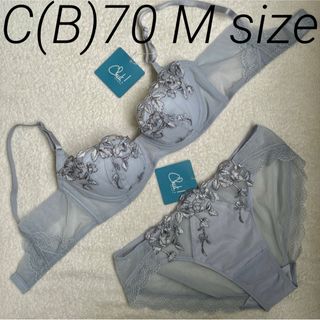 シュットインティメイツ(Chut! INTIMATES)のchut! ブルーグレー すっきりサイドシェイプC70ビキニM 完売 新品(ブラ&ショーツセット)