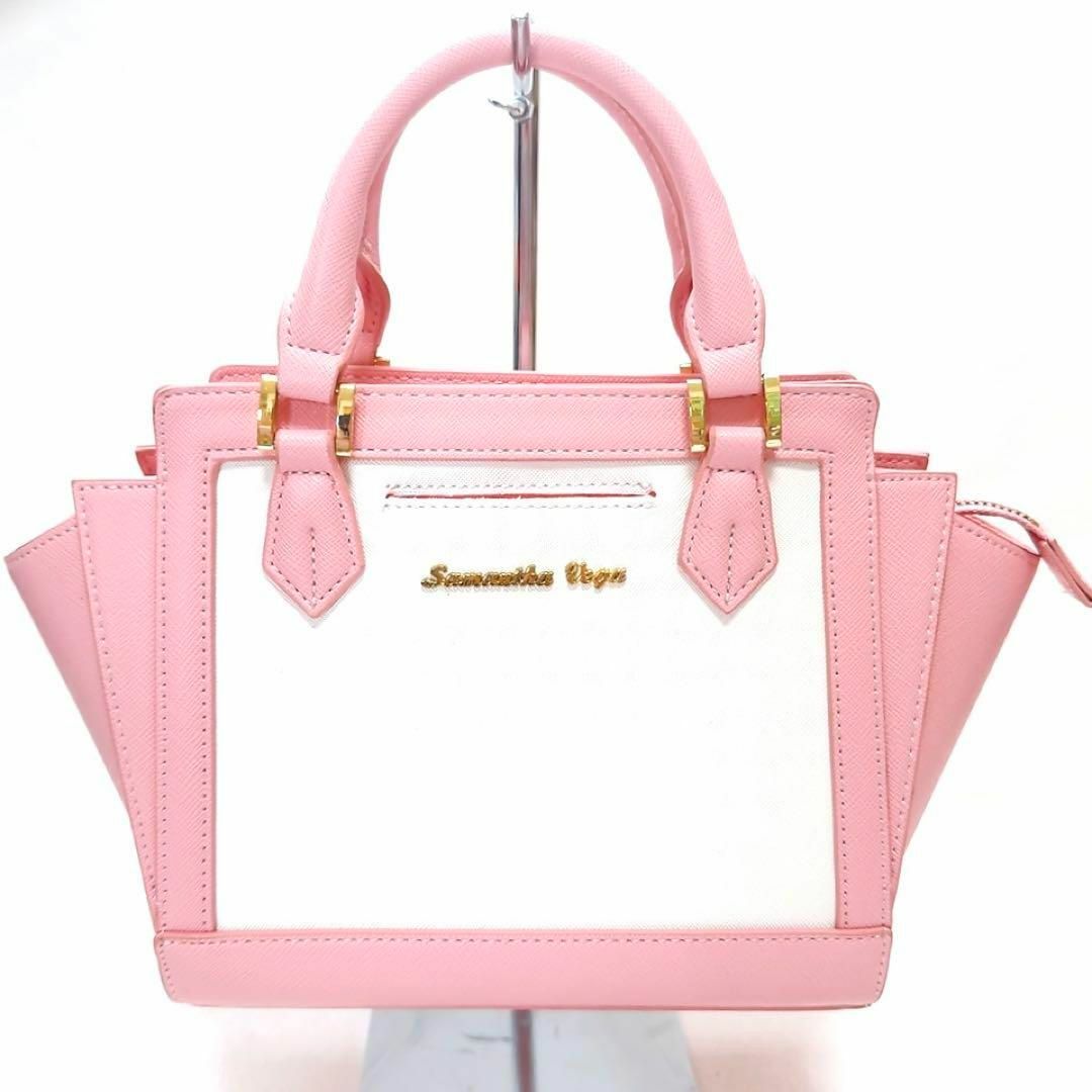 Samantha Vega(サマンサベガ)のサマンサヴェガ ショルダー ハンド バッグ 2way レザー ピンク系×ゴールド レディースのバッグ(ショルダーバッグ)の商品写真