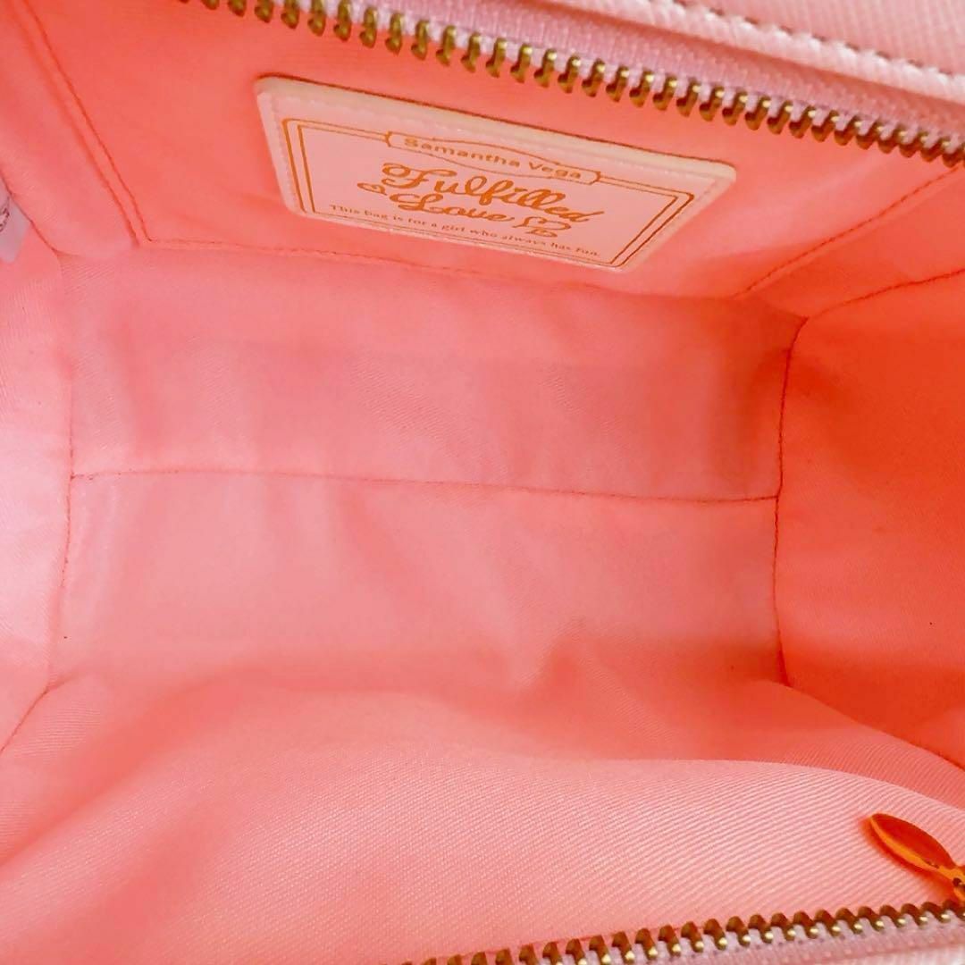Samantha Vega(サマンサベガ)のサマンサヴェガ ショルダー ハンド バッグ 2way レザー ピンク系×ゴールド レディースのバッグ(ショルダーバッグ)の商品写真