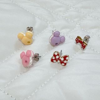 ディズニー　マカロン　ピアス　ミッキー　ディズニーランド　ミニー　アクセサリー(ピアス)