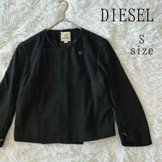 ディーゼル(DIESEL)のDIESEL ディーゼル ブラックノーカラーショートジャケット(ノーカラージャケット)