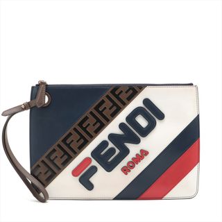 フェンディ(FENDI)のフェンディ×フィラ  レザー  マルチカラー レディース クラッチバッグ(クラッチバッグ)