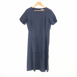 theory - 美品 theory luxe セオリー ワンピース M 麻 レーヨン リネン 半袖 ミモレ丈 フォーマル レディース AT271A79 