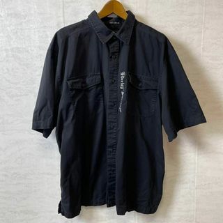 ハーレーダビッドソン(Harley Davidson)のビンテージハーレーシャツ　90Ｓ　黒ブラック　鷲タグ　サイズ2ＸＬ　刺繍ロゴ(シャツ)