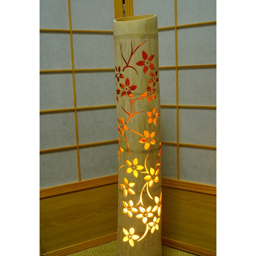 ◇繊細彫◇竹灯り・竹あかり・竹灯籠 ~~ 癒しの灯り ☆華光竹 ◇繊細彫◇竹灯り・竹あかり・竹灯籠 ~~ 癒しの灯り ☆華光竹