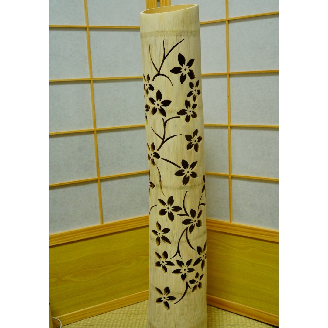 ◇繊細彫◇竹灯り・竹あかり・竹灯籠 ~~ 癒しの灯り ☆華光竹 ◇繊細彫◇竹灯り・竹あかり・竹灯籠 ~~ 癒しの灯り ☆華光竹