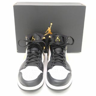 ナイキ(NIKE)のNIKE ナイキ 554724-177 AIR JORDAN 1 MID UNIVERSITY GOLD US10 (28cm) スニーカー エアジョーダン1 メンズ AY5491C (スニーカー)