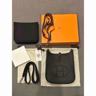 HERMES　エルメス　エヴリンTPMミニ 16 ノワール シルバー金具　黒色(ショルダーバッグ)