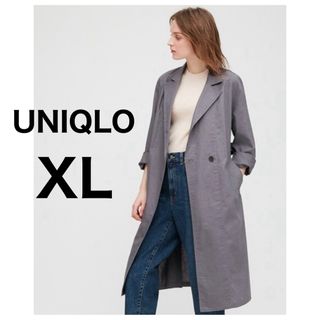 UNIQLO - 【美品】  ユニクロ リネンコットンコート XL ブルー