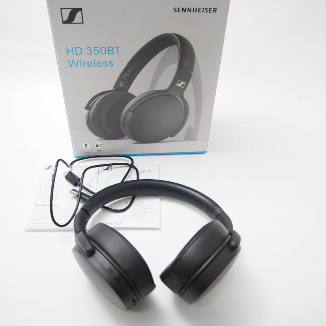 SENNHEISER(ゼンハイザー)の美品 SENNHEISER ゼンハイザー HD 350BT ワイヤレス ヘッドホン Bluetooth HY1009  スマホ/家電/カメラのオーディオ機器(ヘッドフォン/イヤフォン)の商品写真