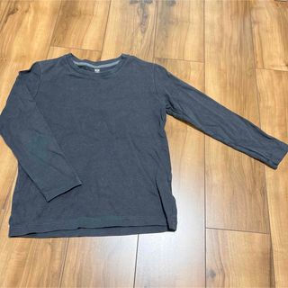 ユニクロ(UNIQLO)のUNIQLO ロンT 無地　黒 130(Tシャツ/カットソー)