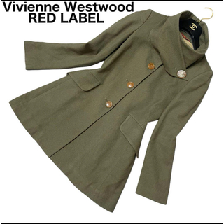 ヴィヴィアンウエストウッド(Vivienne Westwood)のVivienne Westwood RED LABEL 変形襟コート　オーブ(ロングコート)