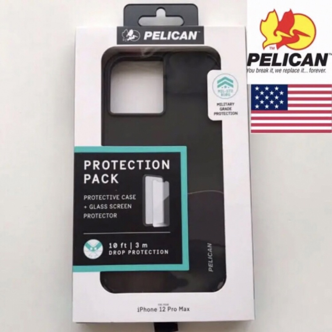 Pelikan(ペリカン)の新品 iPhoneケース 黒 12 pro Max 対応 USA ペリカン スマホ/家電/カメラのスマホアクセサリー(iPhoneケース)の商品写真