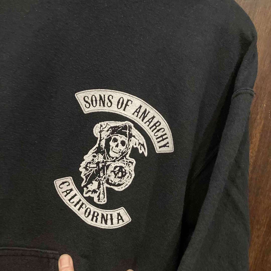 SONS OF ANARCHY サンズオブアナーキー スウェットパーカー 黒 S メンズのトップス(パーカー)の商品写真