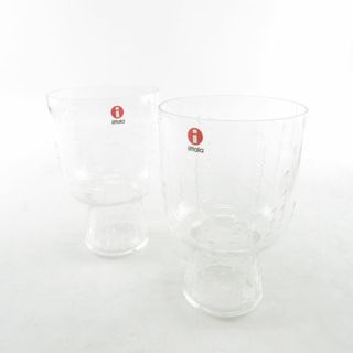 イッタラ(iittala)の美品 iittala イッタラ サルヤトン グラス 2点 ペア クリア タンブラー コップ 廃盤 北欧 SU6529E (タンブラー)