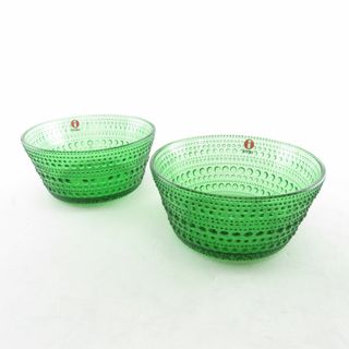 イッタラ(iittala)の未使用 iittala イッタラ カステヘルミ ボウル 2枚 ペア 11cm 深皿 緑 北欧 SU6533E (食器)