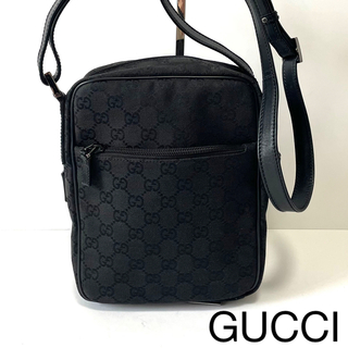 グッチ(Gucci)の【極美品〜美品】グッチ　ショルダーバッグ　クロスボディ　GGキャンバス×レザー(ショルダーバッグ)