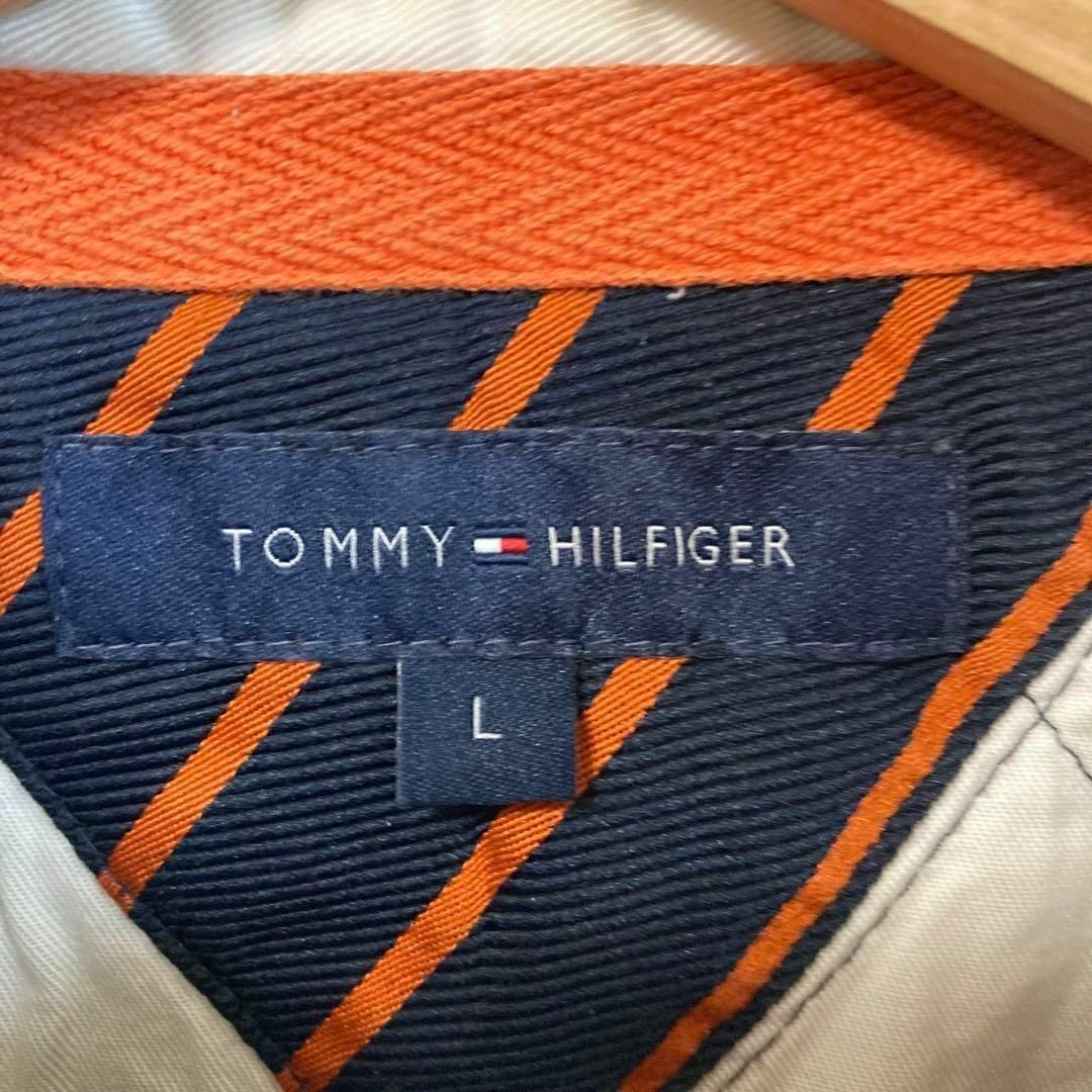 TOMMY HILFIGER(トミーヒルフィガー)のTOMMY HILFIGER トミーヒルフィガー ポロシャツ　長袖　グレー　L メンズのトップス(ポロシャツ)の商品写真
