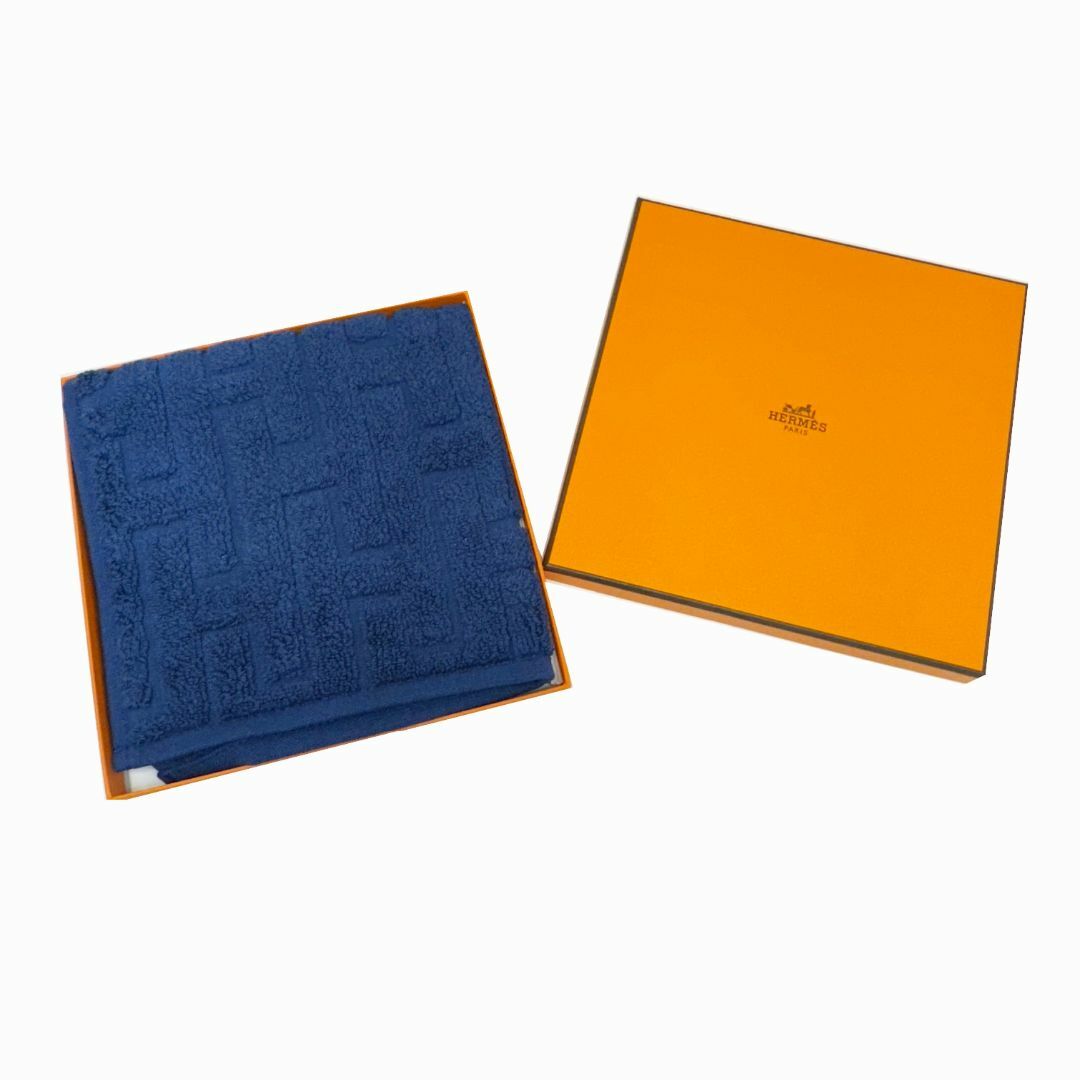 HERMES エルメス カレ・タオル ステアーズ マリン Hロゴ HERMES エルメス カレ・タオル ステアーズ マリン Hロゴ