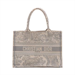 クリスチャンディオール(Christian Dior)のクリスチャンディオール ブックトート スモール キャンバス  グレー レデ(トートバッグ)