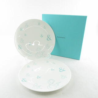 ティファニー(Tiffany & Co.)の未使用 TIFFANY＆Co. ティファニー アンパサンド 大皿 2枚 ペア 21cmプレート パン SD2D (食器)