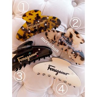 【新品】Ferragamo ヘアクリップ ラインストーン