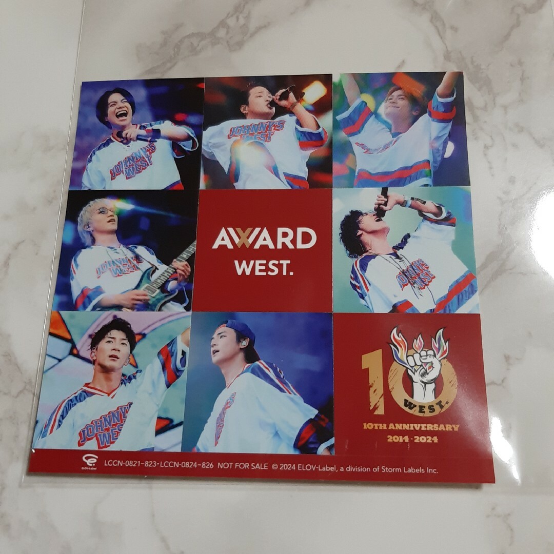 WEST AWARD　ステッカー エンタメ/ホビーのタレントグッズ(アイドルグッズ)の商品写真