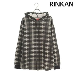 シュプリーム(Supreme)のシュプリーム  23AW  Hooded Plaid Knit Shirt フーデッドプレイドニット長袖シャツ メンズ XL(シャツ)