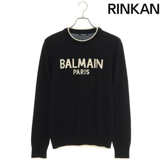 バルマン(BALMAIN)のバルマン フロントロゴクルーネックニット メンズ S(ニット/セーター)