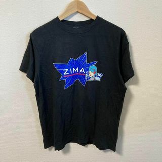 ZIMA ジーマ　Tシャツ プリント　お酒　ブラック　黒　L メンズ　古着(Tシャツ/カットソー(半袖/袖なし))