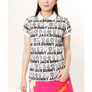 ジャックバニー(JACK BUNNY!!)の新品未使用 JACK BUNNY×ドラえもん 総柄ポロシャツ  パーリーゲイツ(ウエア)