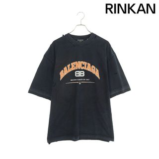 バレンシアガ(Balenciaga)のバレンシアガ  22SS  612966 TLVJ1 Maison Balenciagaクラッシュ加工Tシャツ メンズ L(Tシャツ/カットソー(半袖/袖なし))