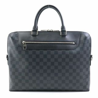 ルイヴィトン(LOUIS VUITTON)のルイ ヴィトン LOUIS VUITTON ハンドバッグ ビジネスバッグ ダミエグラフィット ポルトドキュマンジュール NM ダミエグラフィットキャンバス ダークグレー/ブラック シルバー メンズ N48260 送料無料【中古】 e58561a(ハンドバッグ)