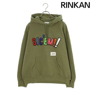 シュプリーム(Supreme)のシュプリーム ×ダブルタップス WTAPS  21AW  Sic'em! Hooded Sweatshirt ダブルネームプルオーバーパーカー メンズ L(パーカー)