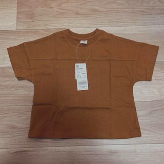 新品★バックロゴ半袖Tシャツ100サイズ キャメル(Tシャツ/カットソー)