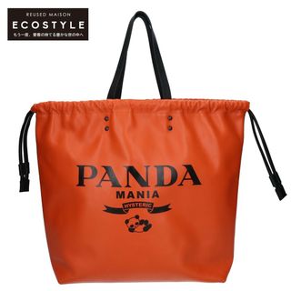 ヒステリックグラマー(HYSTERIC GLAMOUR)のヒステリックグラマー 【美品】01221QB04 PANDA MANIA パンダマニア レザー 巾着(トートバッグ)