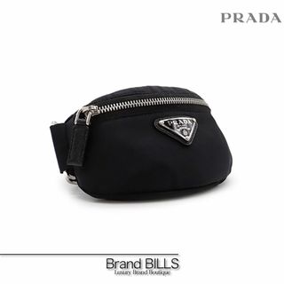 プラダ(PRADA)の未使用品 プラダ リストバンドポーチ ミニポーチ 1TT095 ReNylon テスート ブラック シルバー金具 トライアングルロゴ(ポーチ)