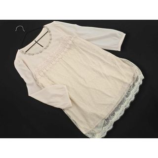 Apuweiser-riche アプワイザーリッシェ 切替 レース ブラウス シャツ size2/アイボリー ■◇ レディース