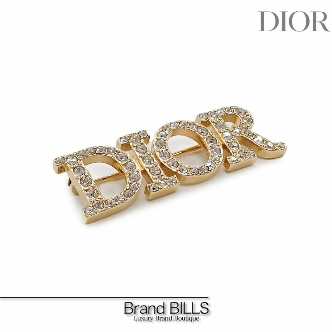 Christian Dior(クリスチャンディオール)の未使用品 クリスチャン ディオール Dio(r)evolution ブローチ V0454DVOCY_D301 メタル クリスタル ゴールド ラインストーン アクセサリー レディースのアクセサリー(ブローチ/コサージュ)の商品写真