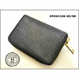 SALE★ゴダンガルーシャエイ革 ラウンドジッパー スマート折財布 1106BK(折り財布)