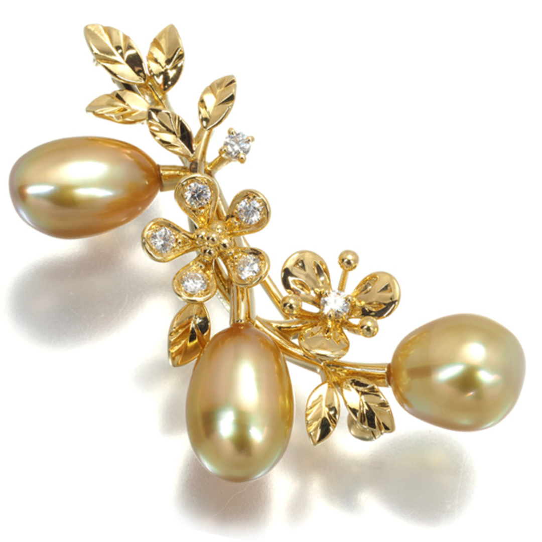 MIKIMOTO - ミキモト ブローチ ゴールデンパール 白蝶真珠 MIKIMOTO - ミキモト ブローチ ゴールデンパール 白蝶真珠